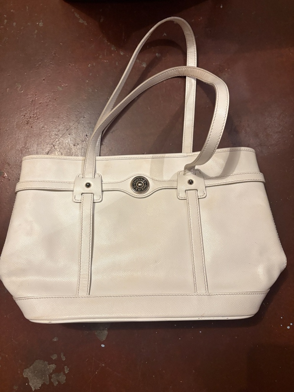 Dooney & Bourke White Leather Shoulder Tote